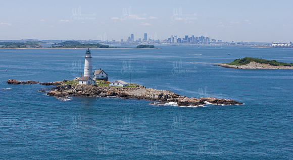 Boston Light with Boston in Background