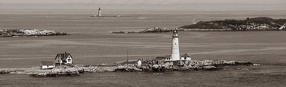 Boston Light with Graves in the Distance