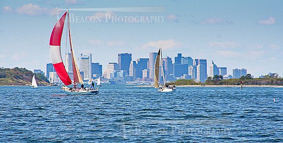 Sailing in Boston Harbor
