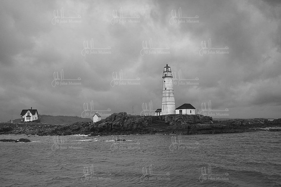 Boston Light during Storm